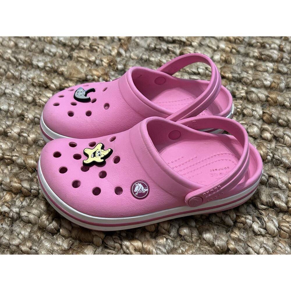 Crocs Crocband Clogs Kids Ballerina Pink Rubber Slip-On Lightweight Size C 12 - Picture 2 of 9
